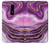 W3896 Purple Marble Gold Streaks Hard Case and Leather Flip Case For OnePlus 6