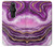 W3896 Purple Marble Gold Streaks Hard Case and Leather Flip Case For Sony Xperia Pro-I