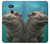 W3871 Cute Baby Hippo Hippopotamus Hard Case and Leather Flip Case For Sony Xperia XA2