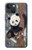 W3793 Cute Baby Panda Snow Painting Hard Case and Leather Flip Case For iPhone 14