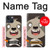 W3855 Sloth Face Cartoon Hard Case and Leather Flip Case For iPhone 14