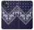 W3357 Navy Blue Bandana Pattern Hard Case and Leather Flip Case For iPhone 14 Plus