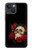 W3753 Dark Gothic Goth Skull Roses Hard Case and Leather Flip Case For iPhone 14 Plus