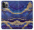 W3906 Navy Blue Purple Marble Hard Case and Leather Flip Case For iPhone 14 Pro Max