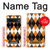 W3421 Black Orange White Argyle Plaid Hard Case and Leather Flip Case For Google Pixel 7 Pro