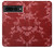 W3817 Red Floral Cherry blossom Pattern Hard Case and Leather Flip Case For Google Pixel 7 Pro