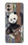 W3793 Cute Baby Panda Snow Painting Hard Case and Leather Flip Case For Motorola Moto G32