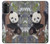 W3793 Cute Baby Panda Snow Painting Hard Case and Leather Flip Case For Motorola Moto G52, G82 5G