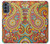 W3402 Floral Paisley Pattern Seamless Hard Case and Leather Flip Case For Motorola Moto G62 5G