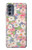 W3688 Floral Flower Art Pattern Hard Case and Leather Flip Case For Motorola Moto G62 5G