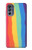 W3799 Cute Vertical Watercolor Rainbow Hard Case and Leather Flip Case For Motorola Moto G62 5G