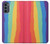 W3799 Cute Vertical Watercolor Rainbow Hard Case and Leather Flip Case For Motorola Moto G62 5G