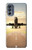 W3837 Airplane Take off Sunrise Hard Case and Leather Flip Case For Motorola Moto G62 5G