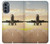 W3837 Airplane Take off Sunrise Hard Case and Leather Flip Case For Motorola Moto G62 5G