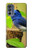 W3839 Bluebird of Happiness Blue Bird Hard Case and Leather Flip Case For Motorola Moto G62 5G