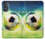 W3844 Glowing Football Soccer Ball Hard Case and Leather Flip Case For Motorola Moto G62 5G