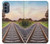 W3866 Railway Straight Train Track Hard Case and Leather Flip Case For Motorola Moto G62 5G
