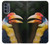 W3876 Colorful Hornbill Hard Case and Leather Flip Case For Motorola Moto G62 5G