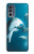 W3878 Dolphin Hard Case and Leather Flip Case For Motorola Moto G62 5G