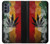 W3890 Reggae Rasta Flag Smoke Hard Case and Leather Flip Case For Motorola Moto G62 5G