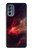 W3897 Red Nebula Space Hard Case and Leather Flip Case For Motorola Moto G62 5G