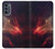 W3897 Red Nebula Space Hard Case and Leather Flip Case For Motorola Moto G62 5G