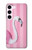 W3805 Flamingo Pink Pastel Hard Case and Leather Flip Case For Samsung Galaxy S23