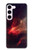 W3897 Red Nebula Space Hard Case and Leather Flip Case For Samsung Galaxy S23