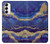W3906 Navy Blue Purple Marble Hard Case and Leather Flip Case For Samsung Galaxy S23