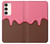 W3754 Strawberry Ice Cream Cone Hard Case and Leather Flip Case For Samsung Galaxy S23 Plus