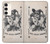 W3818 Vintage Playing Card Hard Case and Leather Flip Case For Samsung Galaxy S23 Plus