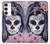 W3821 Sugar Skull Steam Punk Girl Gothic Hard Case and Leather Flip Case For Samsung Galaxy S23 Plus