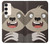 W3855 Sloth Face Cartoon Hard Case and Leather Flip Case For Samsung Galaxy S23 Plus