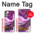 W3896 Purple Marble Gold Streaks Hard Case and Leather Flip Case For Samsung Galaxy S23 Plus