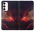 W3897 Red Nebula Space Hard Case and Leather Flip Case For Samsung Galaxy S23 Plus
