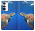 W3898 Sea Turtle Hard Case and Leather Flip Case For Samsung Galaxy S23 Plus