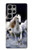 W0246 White Horse Hard Case and Leather Flip Case For Samsung Galaxy S23 Ultra