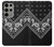 W3363 Bandana Black Pattern Hard Case and Leather Flip Case For Samsung Galaxy S23 Ultra