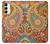 W3402 Floral Paisley Pattern Seamless Hard Case and Leather Flip Case For Samsung Galaxy A14 5G