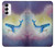 W3802 Dream Whale Pastel Fantasy Hard Case and Leather Flip Case For Samsung Galaxy A14 5G