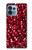 W3757 Pomegranate Hard Case and Leather Flip Case For Motorola Edge+ (2023), X40, X40 Pro, Edge 40 Pro