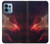 W3897 Red Nebula Space Hard Case and Leather Flip Case For Motorola Edge+ (2023), X40, X40 Pro, Edge 40 Pro