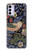 W3791 William Morris Strawberry Thief Fabric Hard Case and Leather Flip Case For Motorola Moto G42