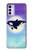 W3807 Killer Whale Orca Moon Pastel Fantasy Hard Case and Leather Flip Case For Motorola Moto G42