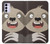 W3855 Sloth Face Cartoon Hard Case and Leather Flip Case For Motorola Moto G42