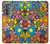 W3281 Colorful Hippie Flowers Pattern Hard Case and Leather Flip Case For Motorola Edge (2022)