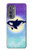 W3807 Killer Whale Orca Moon Pastel Fantasy Hard Case and Leather Flip Case For Motorola Edge (2022)