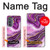 W3896 Purple Marble Gold Streaks Hard Case and Leather Flip Case For Motorola Edge (2022)