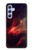 W3897 Red Nebula Space Hard Case and Leather Flip Case For Samsung Galaxy A54 5G