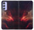 W3897 Red Nebula Space Hard Case and Leather Flip Case For Samsung Galaxy A54 5G